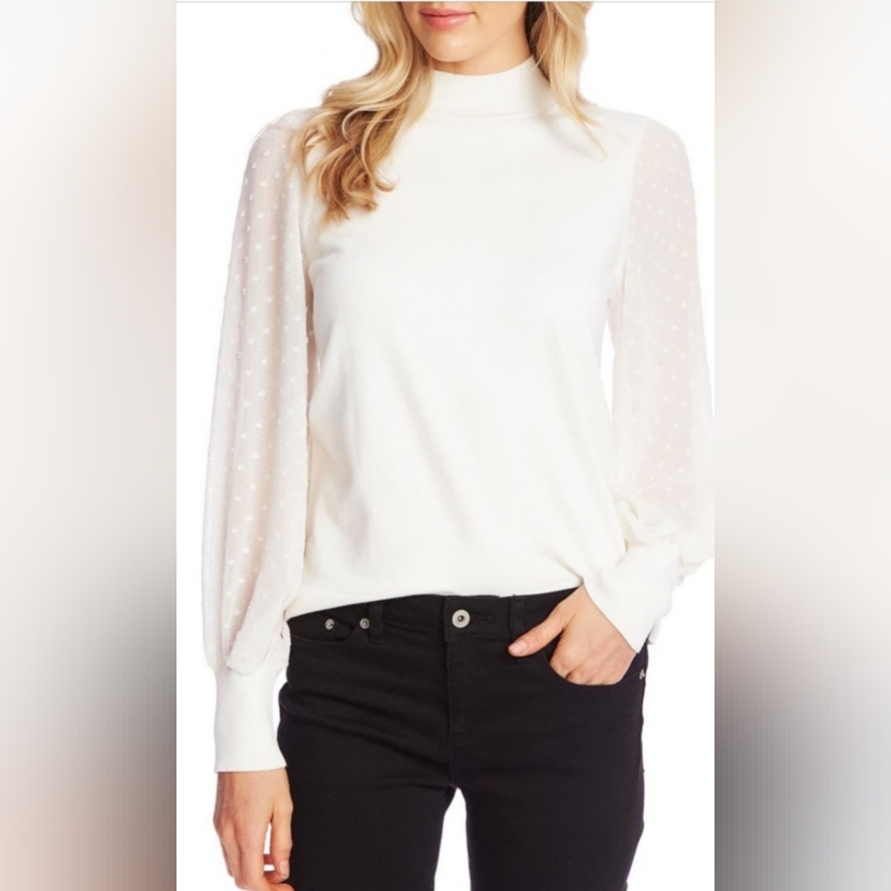 Adrianna Papell Sweater Sheer Sleeves Sz Xs